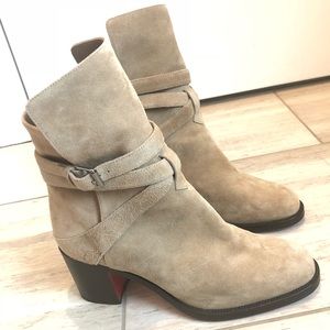Christian Louboutin Karistrap Suede Bootie